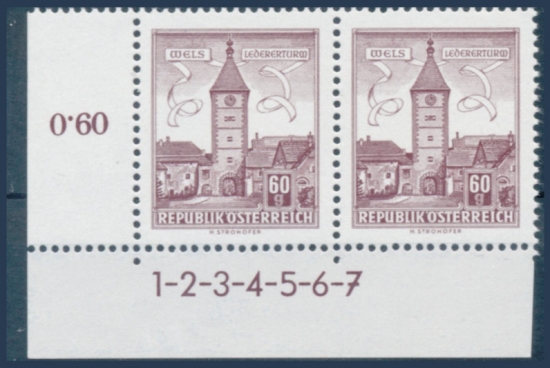 Briefmarke mit Symbolzahl(en)